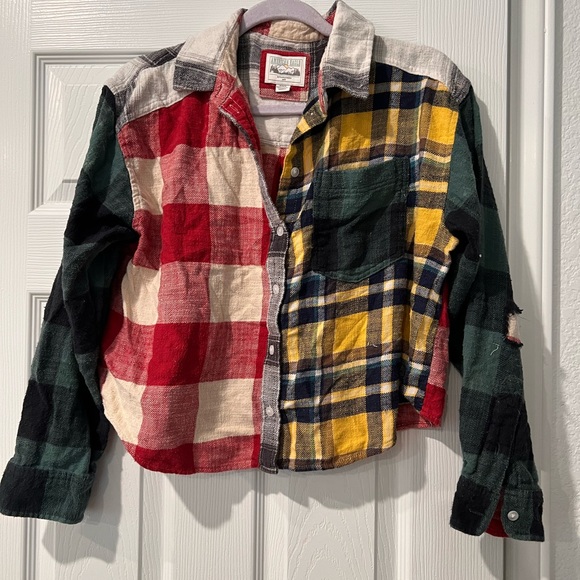 American Age Other - American Eagle Multicolor Plaid Teen Button Down Shirt